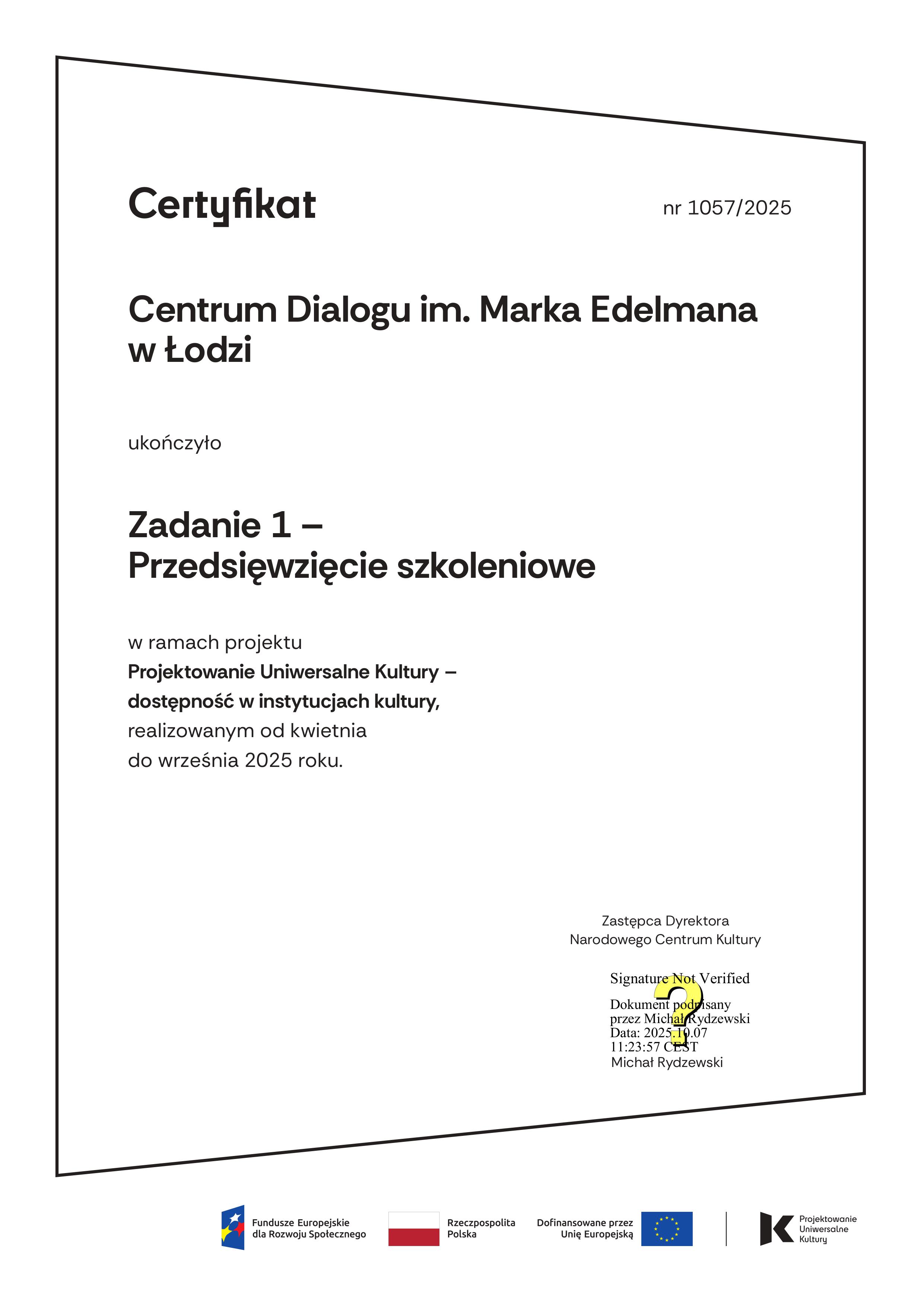 PUK Certyfikat szkolenia 2025 1057 1