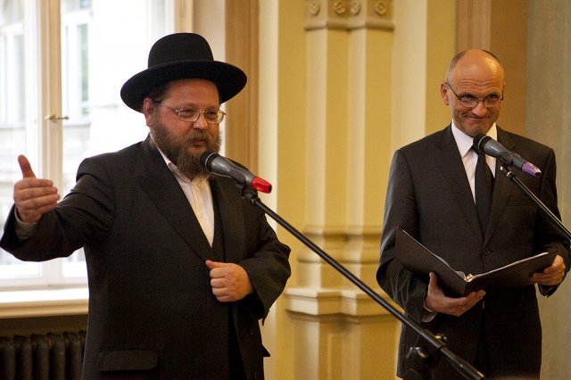 Koncert kantorów na fot. rabin Symcha Keller
