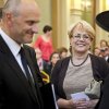Koncert kantorów na fot. wiceprezydent Łodzi Radosław Stępień i wojewoda łódzki Jolanta Chełmińska.