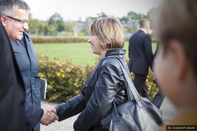 Prezydent Bronisław Komorowski w Parku Ocalałych