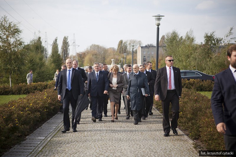 Prezydent Bronisław Komorowski w Parku Ocalałych