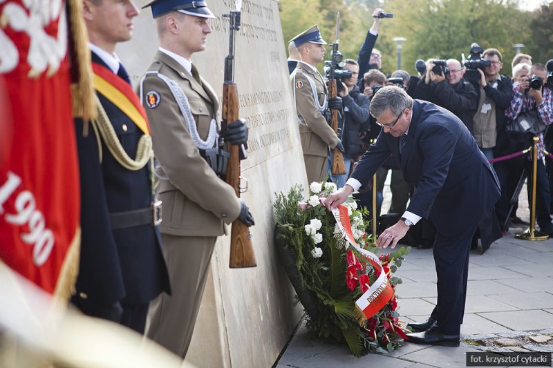Prezydent Bronisław Komorowski w Parku Ocalałych
