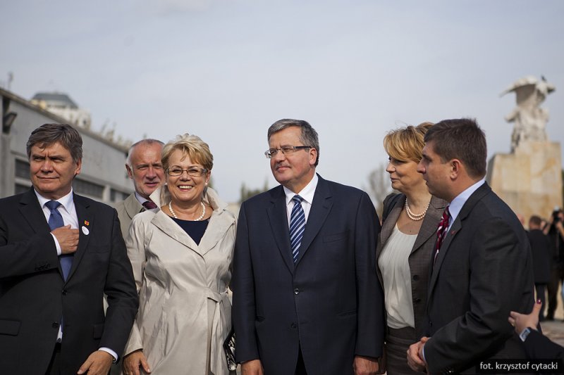 Prezydent Bronisław Komorowski w Parku Ocalałych