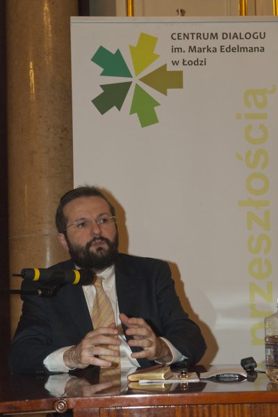 Wykład rabina Sachy Pecarica (fot. Robert Lisiecki)