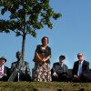 Minister Irena Wóycicka na kopcu Karskiego