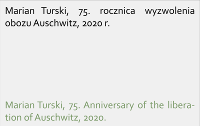 Marian Turski, 75. rocznica wyzwolenia obozu Auschwitz, 2020 r. / Marian Turski, 75. Anniversary of the liberation of Auschwitz, 2020.